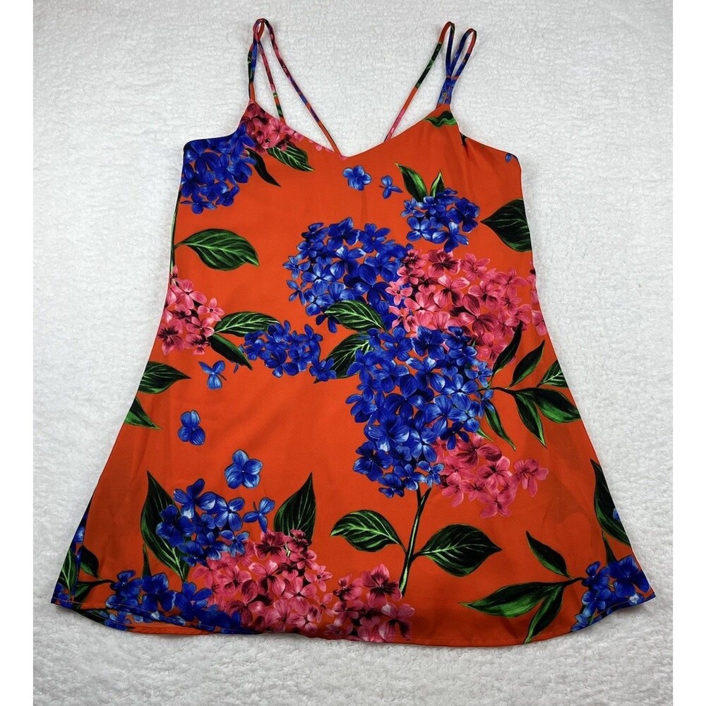 Show Me Your Mumu Dress Womens M Criss Cross Applesauce Floral Mini Beach Cruise